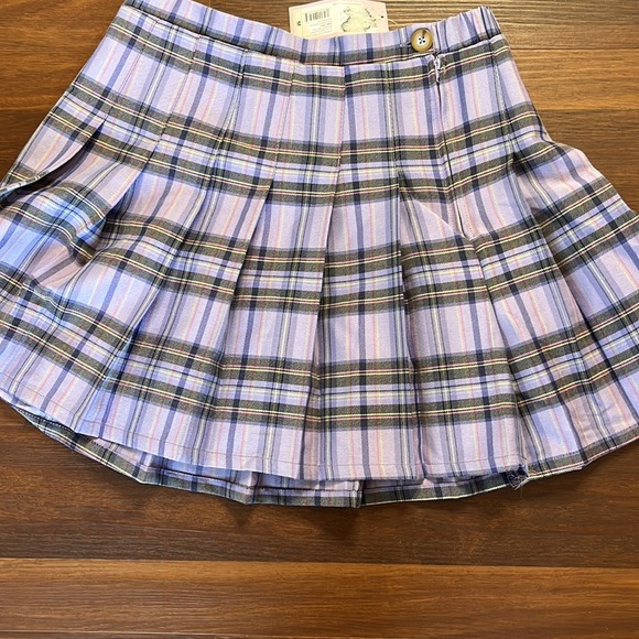 Wild fable, juniors pleated skirt. Medium, lavender plaid, new with tags - Picture 2 of 7
